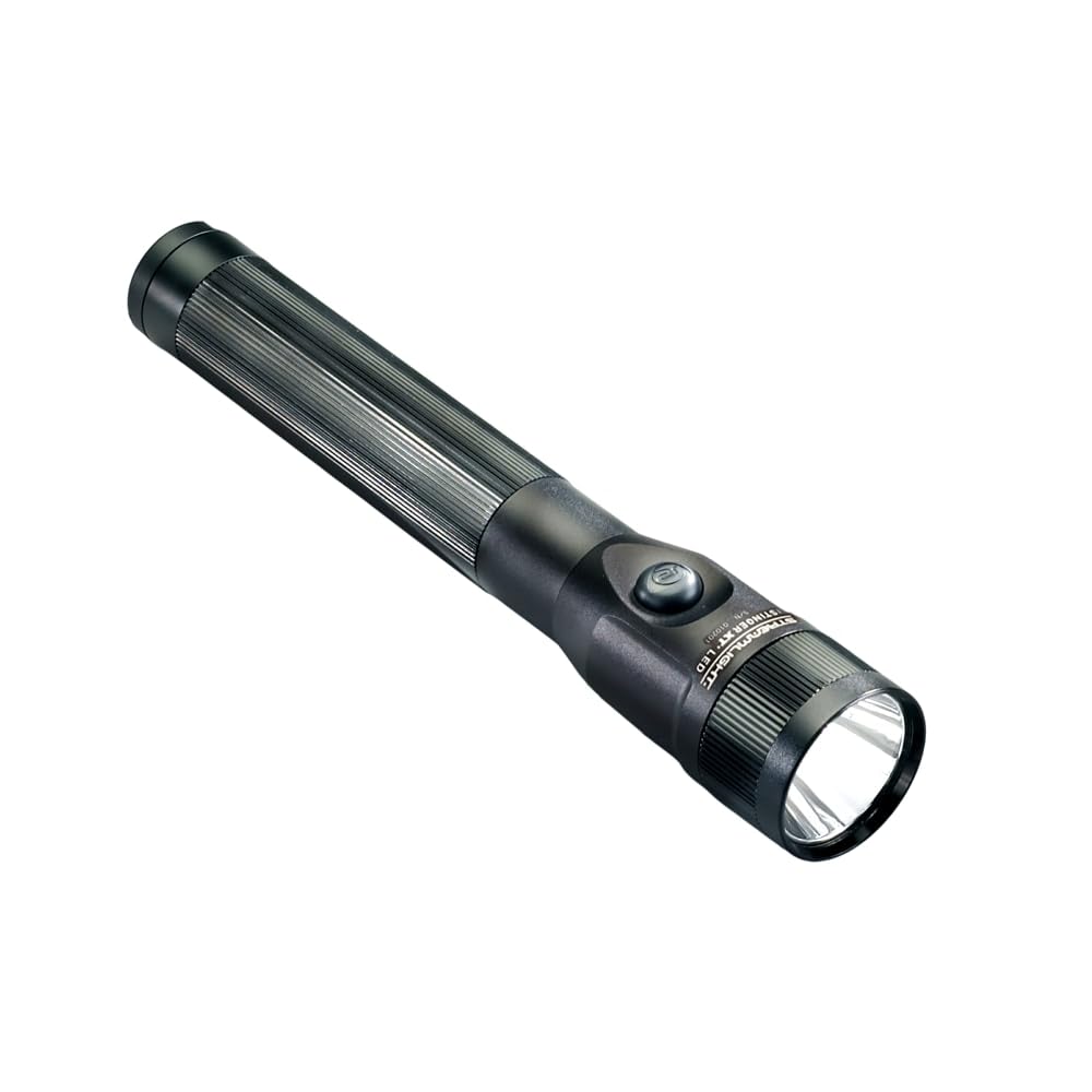 Streamlight 75866 Stinger DS 425-Lumen Rechargeable LED Flashlight with Dual Switch - 120V AC/12V DC Smart Charger & Holder - Tactical, Police, Security, Emergency Use (Black)