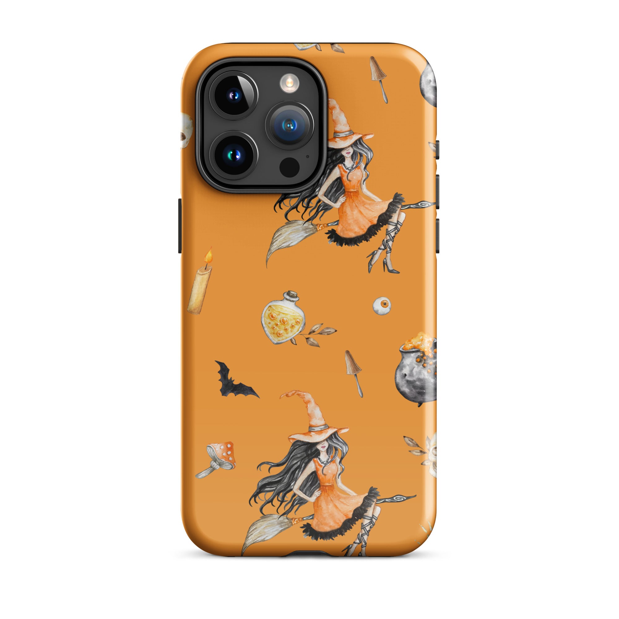 Premium Witch's Broomstick iPhone Case - Durable Protective Cover for iPhone 13/14/15 Pro Max - Perfect for Halloween, Cosplay & Witch-Themed Parties