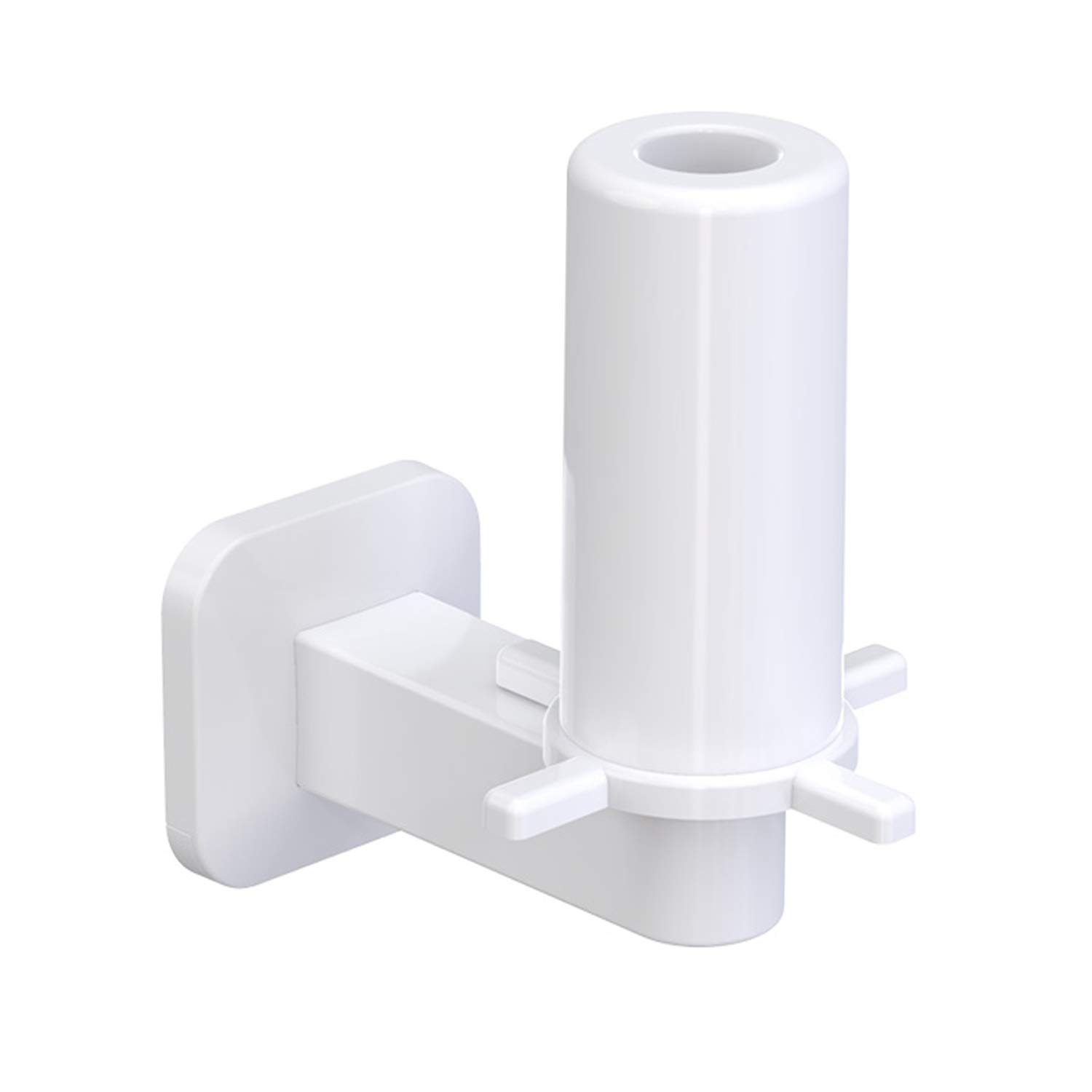 Self Adhesive Toilet Paper Holder - No Drill Bathroom Tissue Roll Stand with Strong Adhesive, Easy Installation (White) - Perfect for Small Bathrooms, RVs, Apartments & Dorm Rooms