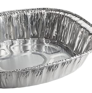 100-Pack Heavy-Duty Disposable Oval Roasting Pans - Extra Large Aluminum Foil Turkey Roaster for Chicken, Meat & Brisket - Perfect for Baking, Roasting & Holiday Cooking - Durable, Deep & Recyclable - Ideal for Thanksgiving, Christmas & Large Family Gatherings