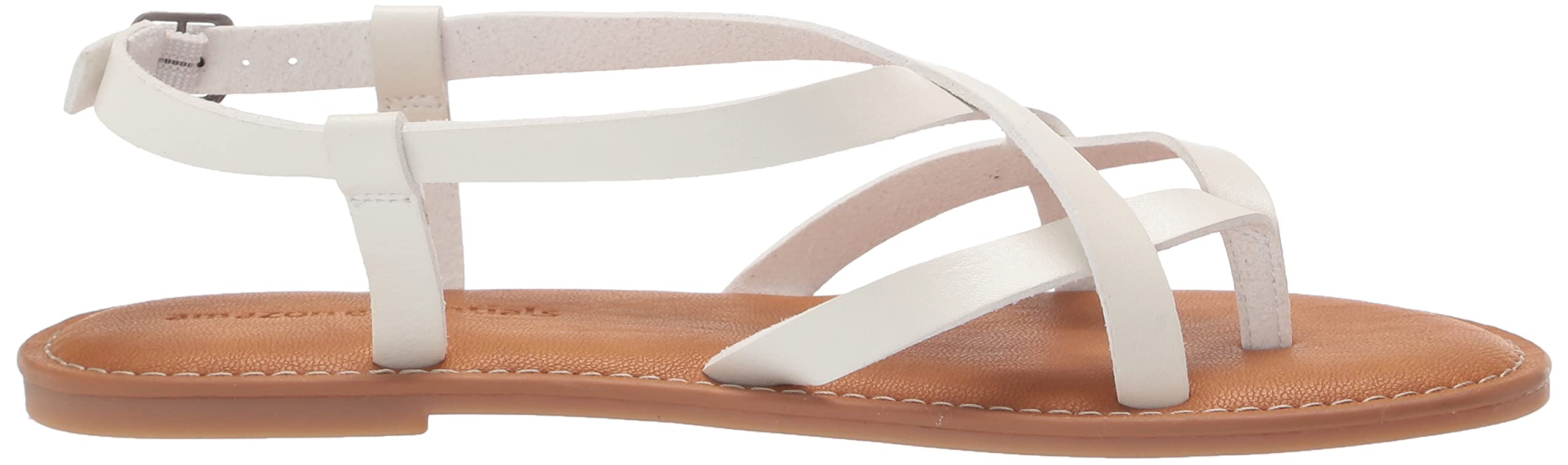 Amazon Essentials Women's Casual Strappy Sandals - Comfortable Summer Flat Sandals for Women, Breathable Lightweight Beach Walking Shoes | Perfect for Vacation, Poolside, and Everyday Wear