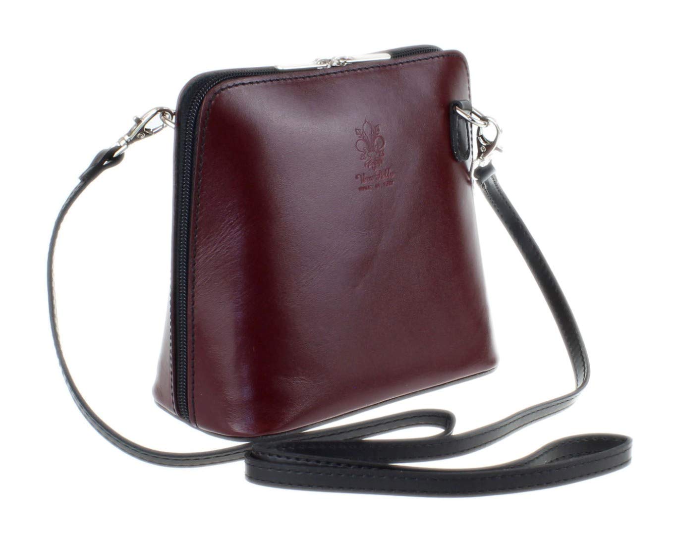 Stylish Genuine Leather Crossbody Bag for Women - Small Italian Metallic Shoulder Purse by Vera Pelle | Perfect for Everyday Use, Date Nights & Travel Accessories