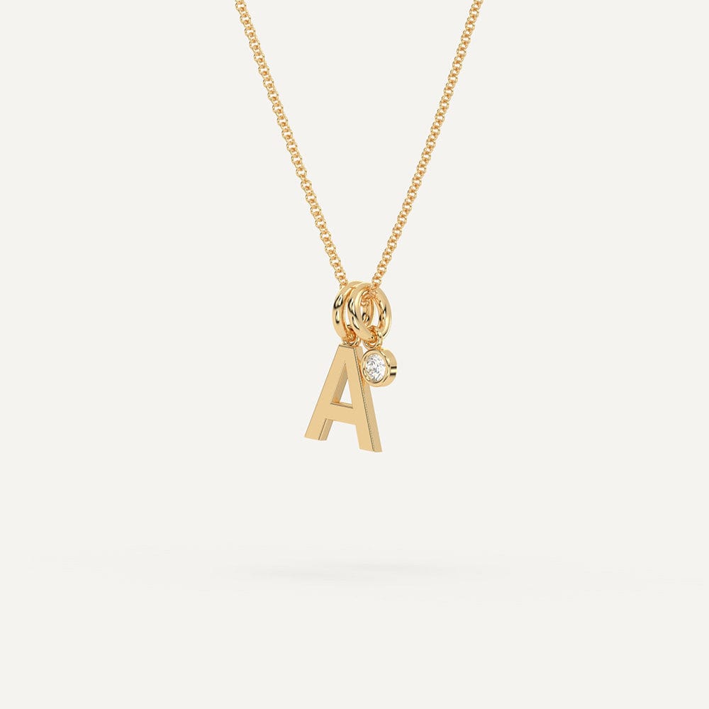 Personalized Initial Letter A Necklace - Custom Name Jewelry for Women, Dainty Gold or Silver Pendant Necklace - Perfect Gift for Birthday, Anniversary, Valentine's Day