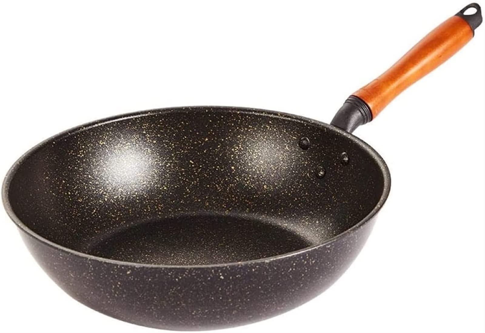 20CM Non-Stick Flat Bottom Wok Pan - Versatile Frying Pan & Milk Pot for Gas Stove - Perfect for Stir-Frying, Boiling Milk & Household Cooking