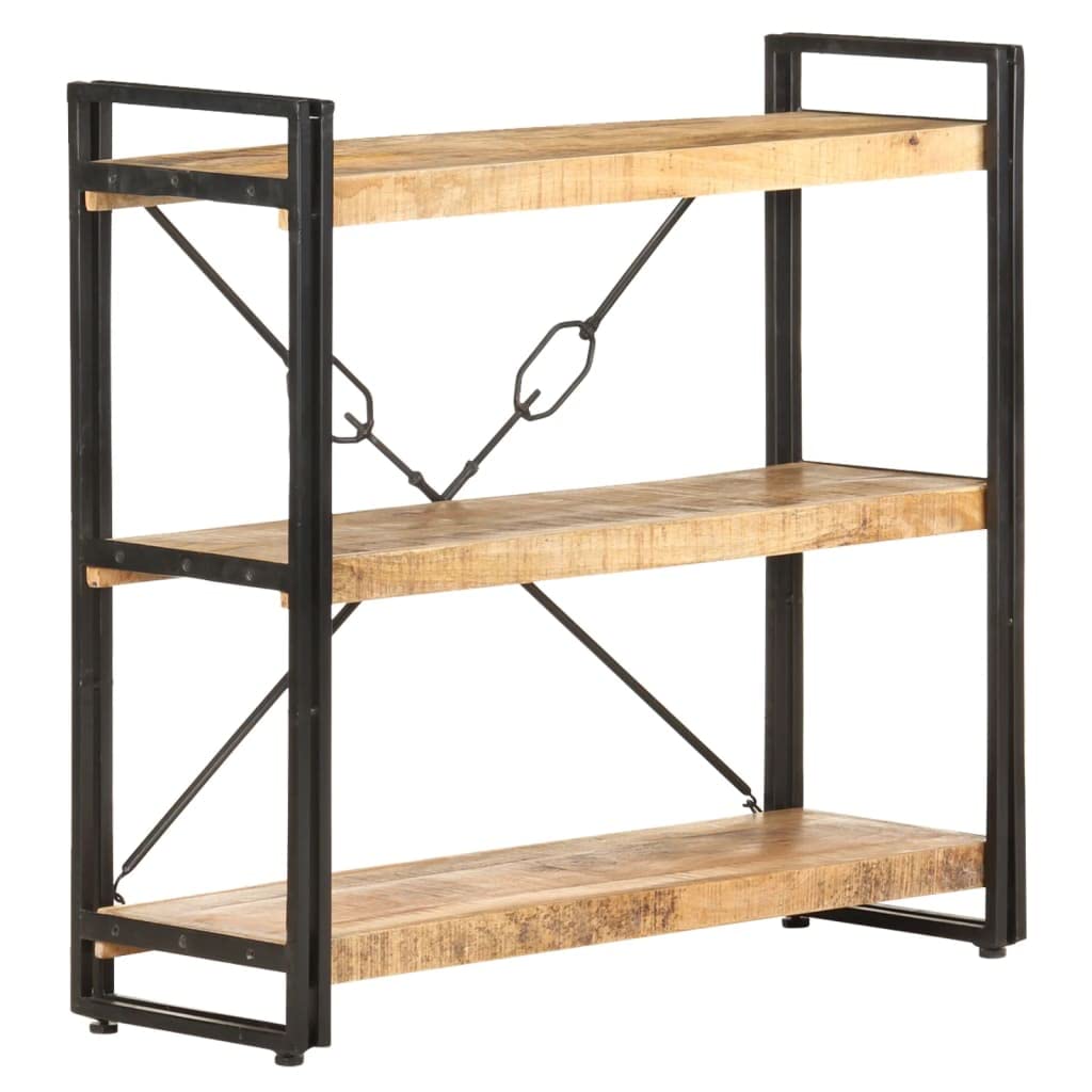 3-Tier Solid Mango Wood Bookcase - 35.4