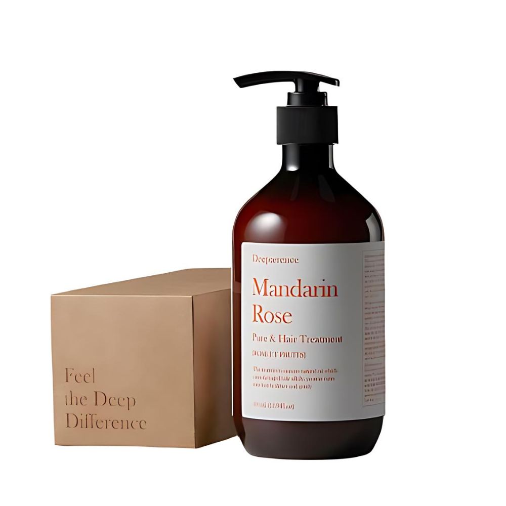 Deep;erence Mandarin Rose Pure & Hair Treatment 500ml - Hydrating Hair Mask for Dry & Damaged Hair - Perfect for Salon & Home Hair Care Routine