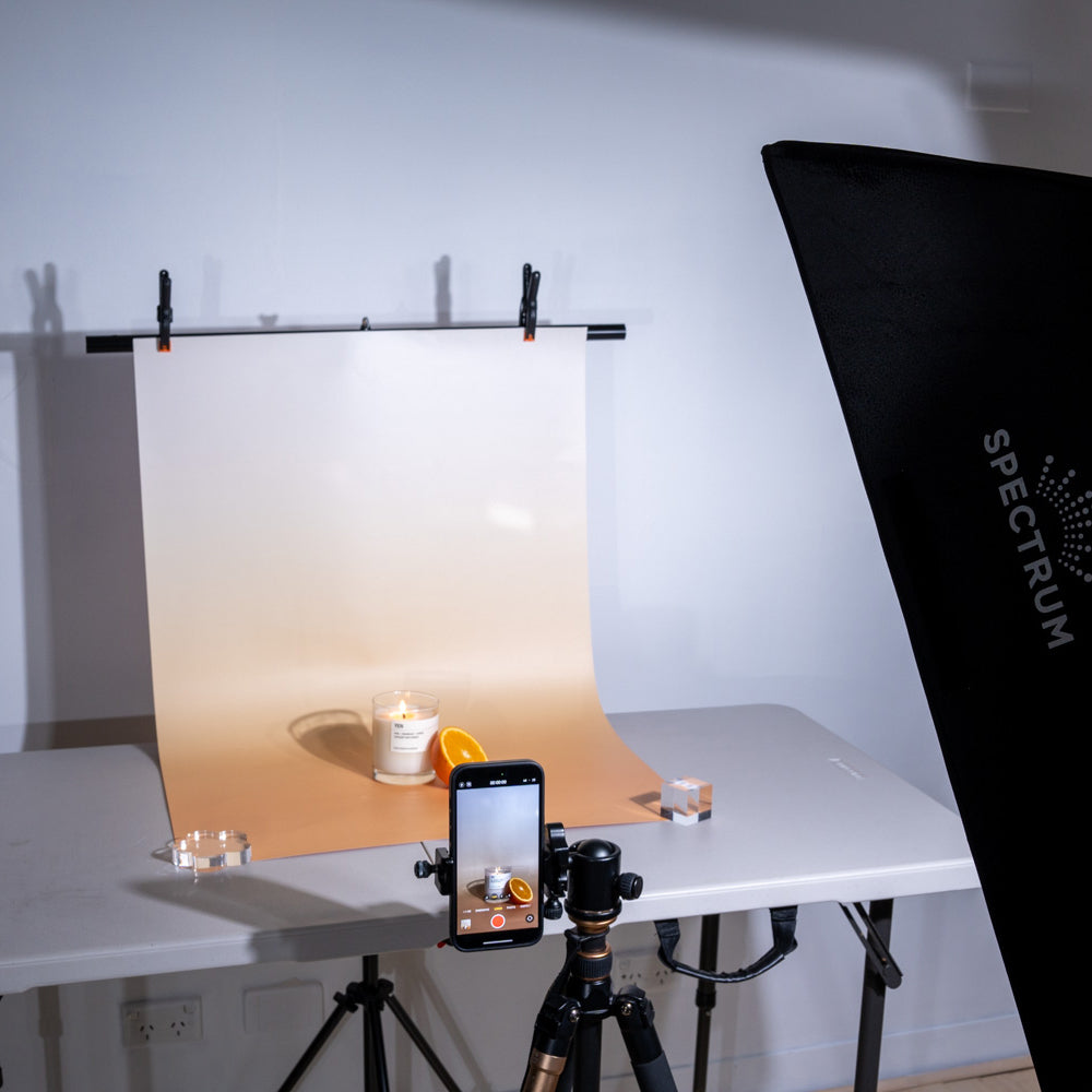 Flat Lay Instagram Backdrop Duo 'Yulara' Gradient (56cm x 87cm) - Perfect for Product Photography, Social Media Content & Aesthetic Backgrounds