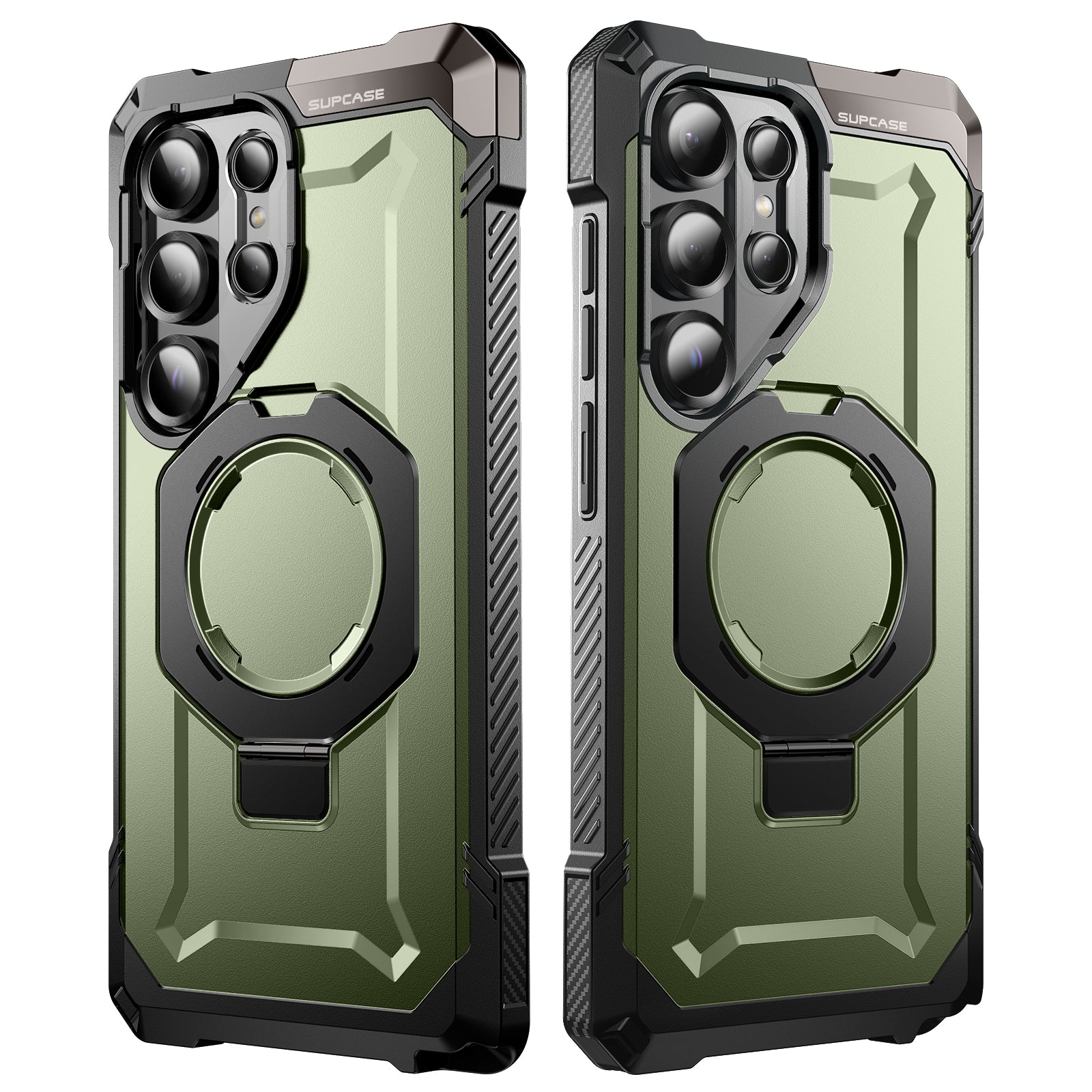 Samsung Galaxy S25 Ultra UB Grip MagSafe Compatible Phone Case - Dark Green Protective Cover for Wireless Charging, Everyday Use & Outdoor Activities