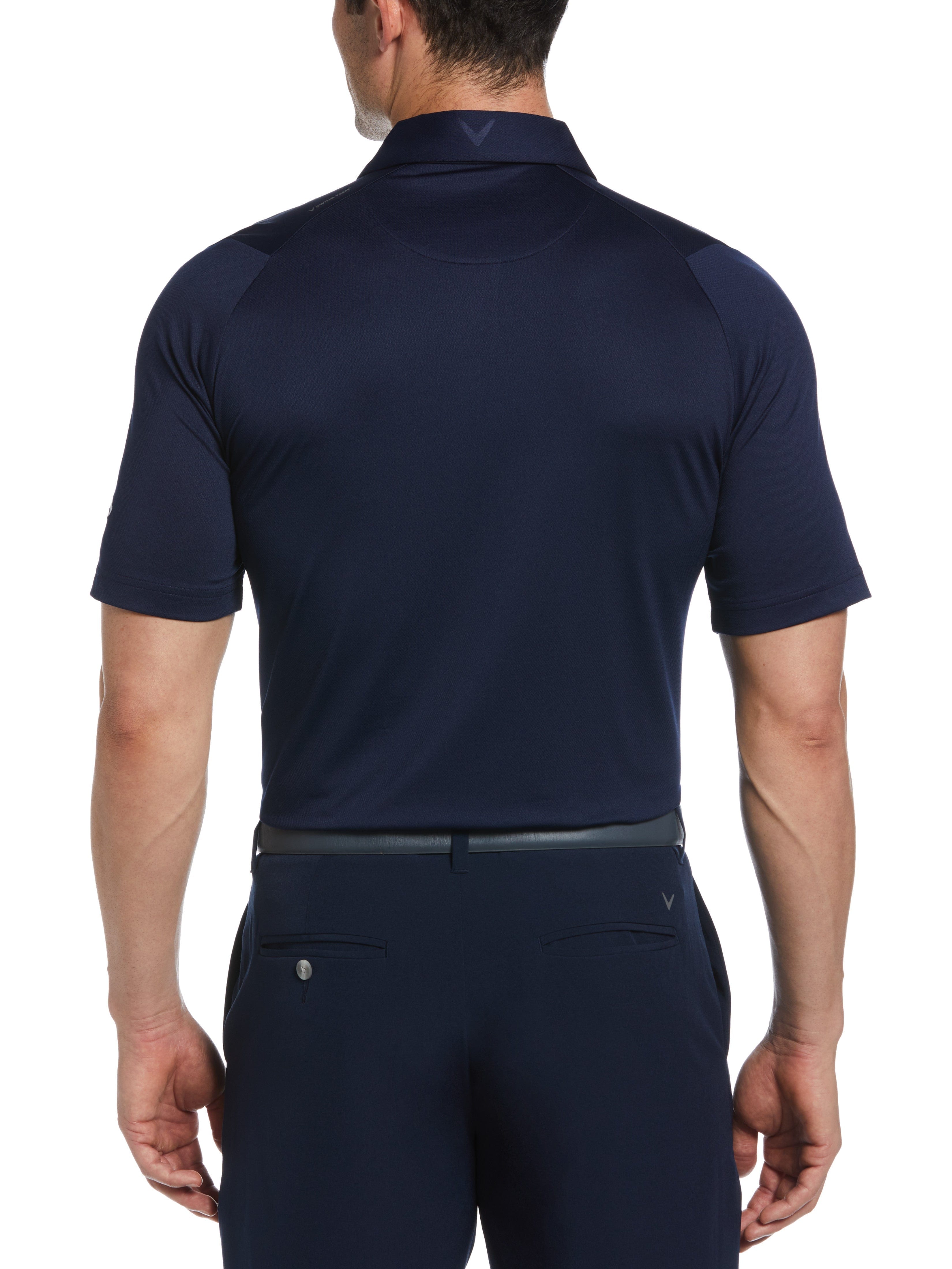 Men's Swing Tech™ Solid Golf Polo Shirt - Moisture Wicking & UV Protection - Perfect for Golf, Casual Wear & Outdoor Activities
