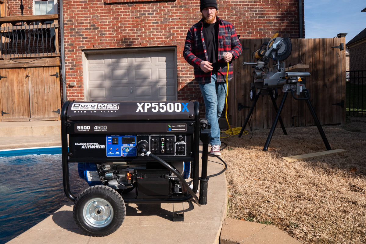 5500W Portable Gasoline Generator with CO Alert - Reliable Backup Power for Home, Camping & Outdoor Emergencies