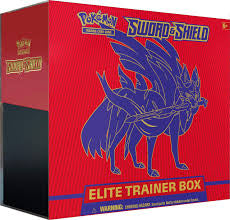 Pokémon Sword & Shield Elite Trainer Box ETB - Base Set Booster Packs, Sleeves & Dice | Collectible Trading Card Game Accessories for Battles & Deck Building