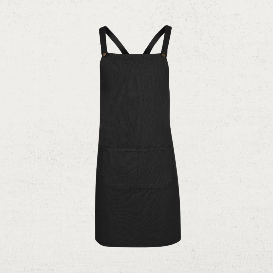 Premium Cross Back Canvas Bib Apron - Adjustable & Strap-Free for Cooking, Grilling & Painting - Ideal for Chefs, Artists & DIY Enthusiasts
