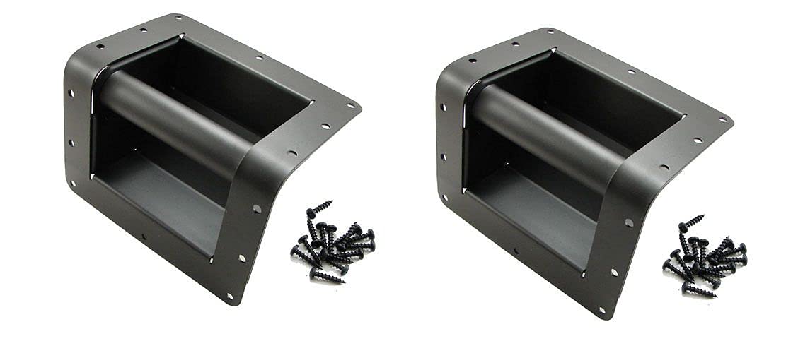 Penn Elcom 2 H1105/90 Heavy Duty Steel Corner Bar Speaker Handle with Screws - PA System & Amplifier Mounting Bracket for Professional Audio Equipment - Perfect for Live Sound, Studio, and Stage Setups