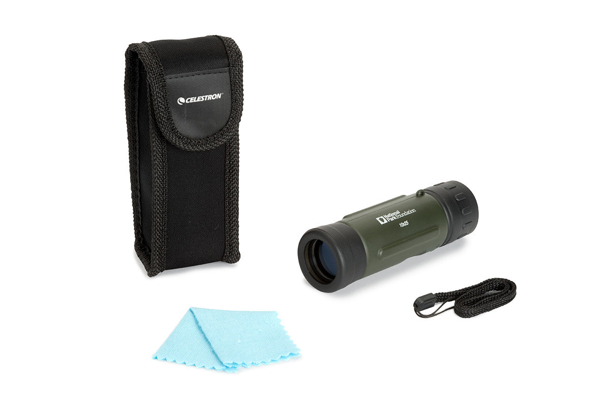 National Park Foundation 10x25 Monocular - Compact & Lightweight High Power Monocular Telescope for Bird Watching, Hiking, Travel & Outdoor Adventures