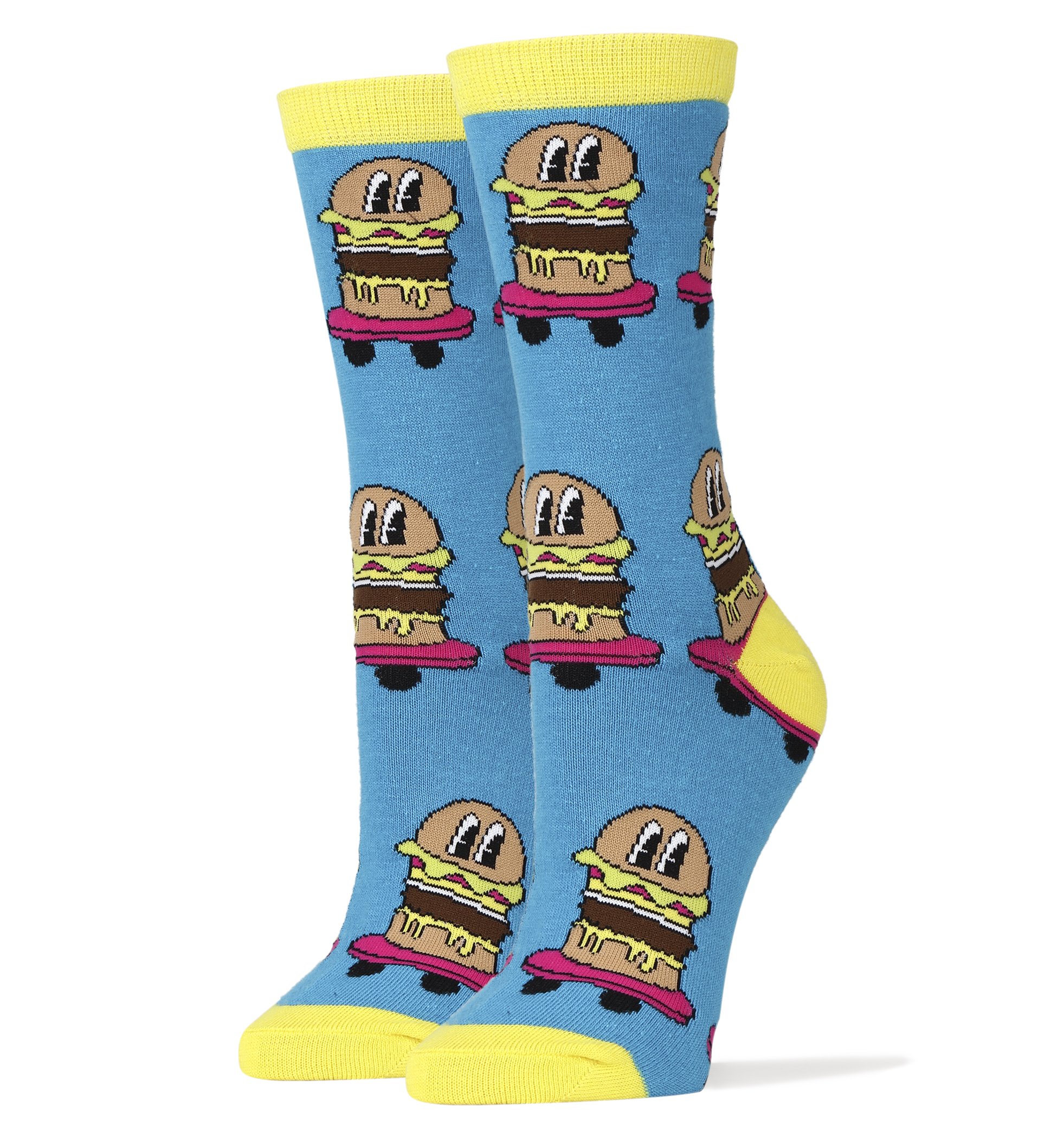 Funny Women's Novelty Food Fruit Crew Socks with Sayings | Cute Cotton Crazy Socks for Shoe Size 5-10 | Perfect Gift for Food Lovers & Sock Enthusiasts | Great for Casual Wear, Gifts & Themed Parties