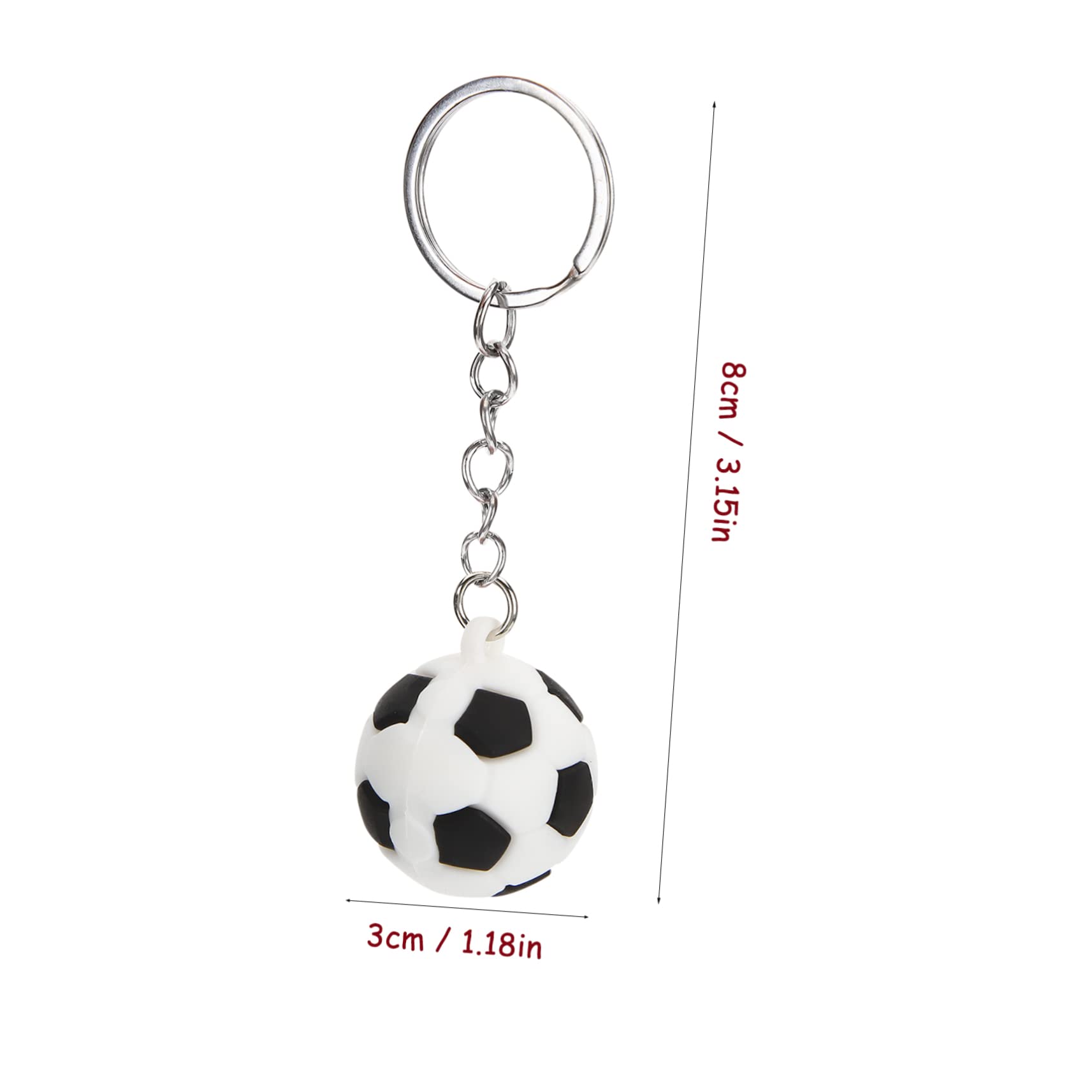 Kisangel 24 Pcs Soft Rubber Football Keychain Set - Mini Sports Car Keychains, Key Holder Pendant for Men Women - Perfect for Car Keys, Gifts, and Football Fans