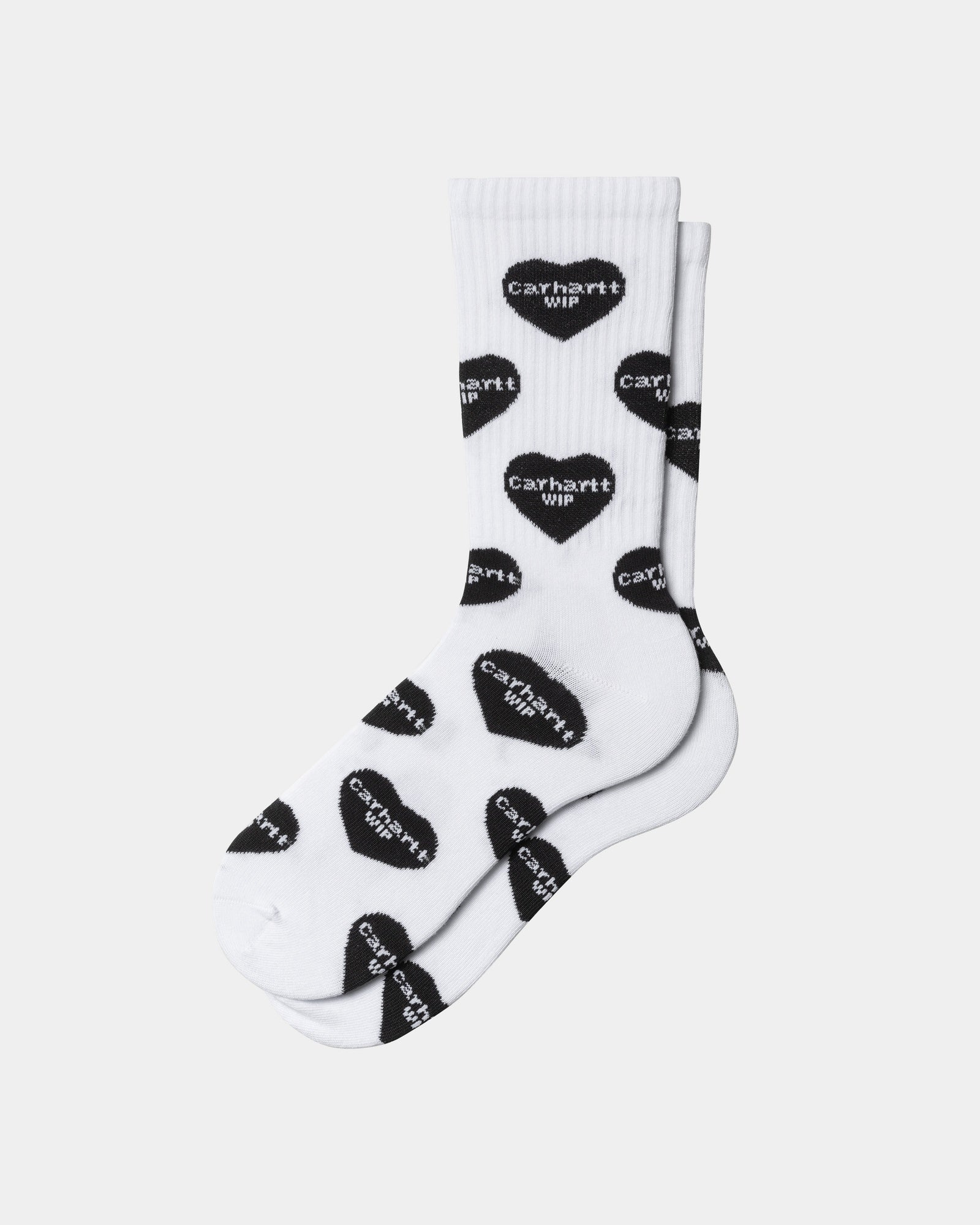 Heart Logo Cotton Crew Socks for Men & Women - Soft & Comfortable White Ankle Socks - Perfect for Casual Wear, Gifts & Everyday Use