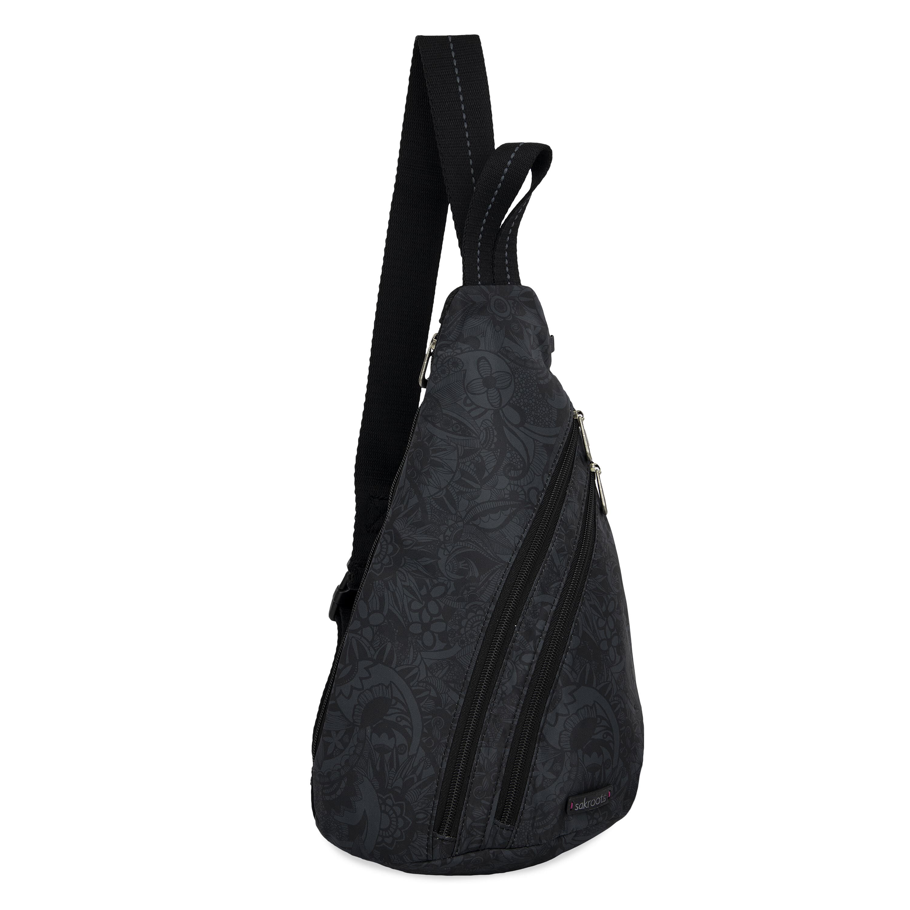 Eco-Friendly Sling Backpack for Travel & Hiking - Lightweight On-The-Go Crossbody Bag in Black Spirit Desert Color | Perfect for Outdoor Adventures, Commuting & Daily Use