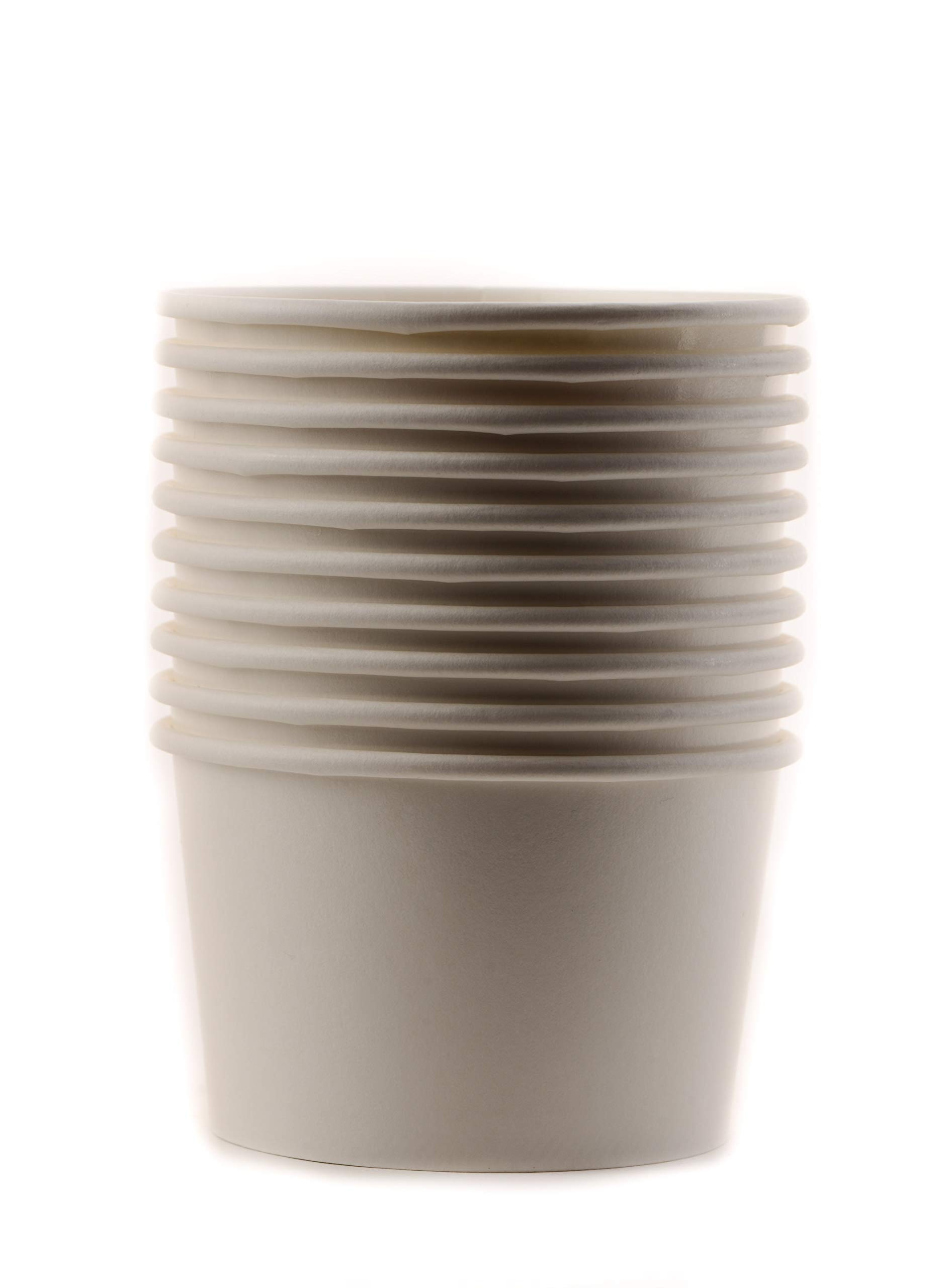 200-Pack 12 oz Disposable White Paper Soup Containers with Lids - Microwave Safe Takeout Containers for Ice Cream, Frozen Yogurt, Deli Foods & Restaurant To-Go Meals | Perfect for Catering, Food Storage & Meal Prep