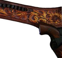 357/38 Western Right Cross Draw Double Holster Gun Belt Rig Leather - Durable Cowhide for Cowboy Action Shooting & Range Practice