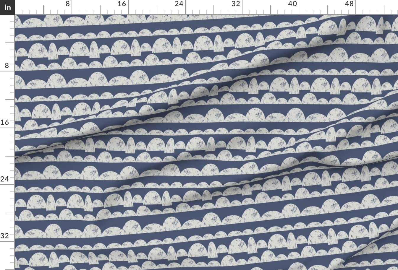 Premium Spoonflower Fabric - Blue Mountains Australia Floral Cloud Print on Soft Minky Fabric by The Yard | Perfect for Sewing Baby Blankets, Quilt Backing & Plush Toys | DIY Nursery Decor, Home Decor Projects & Crafting