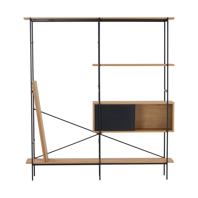 KREMAN 1.7M Oak Wood Display Unit - Perfect for Retail Stores, Boutiques & Home Decor Showcase