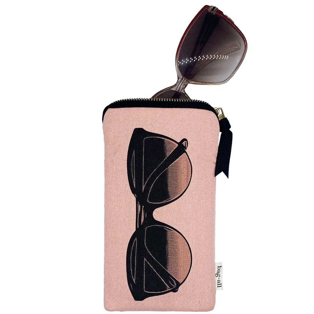 Pink/Blush Eyeglass Case with Exterior Pocket - Perfect for Travel, Work & Everyday Use | Durable Glasses Holder for Women & Men