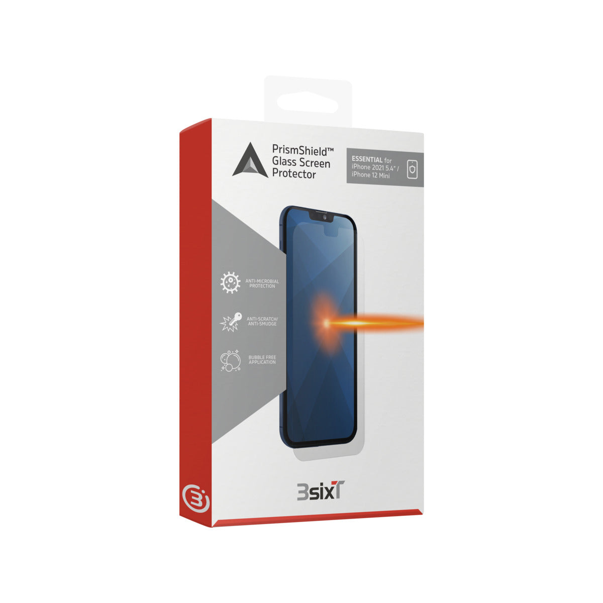 PrismShield™ Essential Tempered Glass Screen Protector for iPhone 13 Mini - HD Clear, Anti-Scratch, Bubble-Free Installation - Perfect for Everyday Protection & Gaming