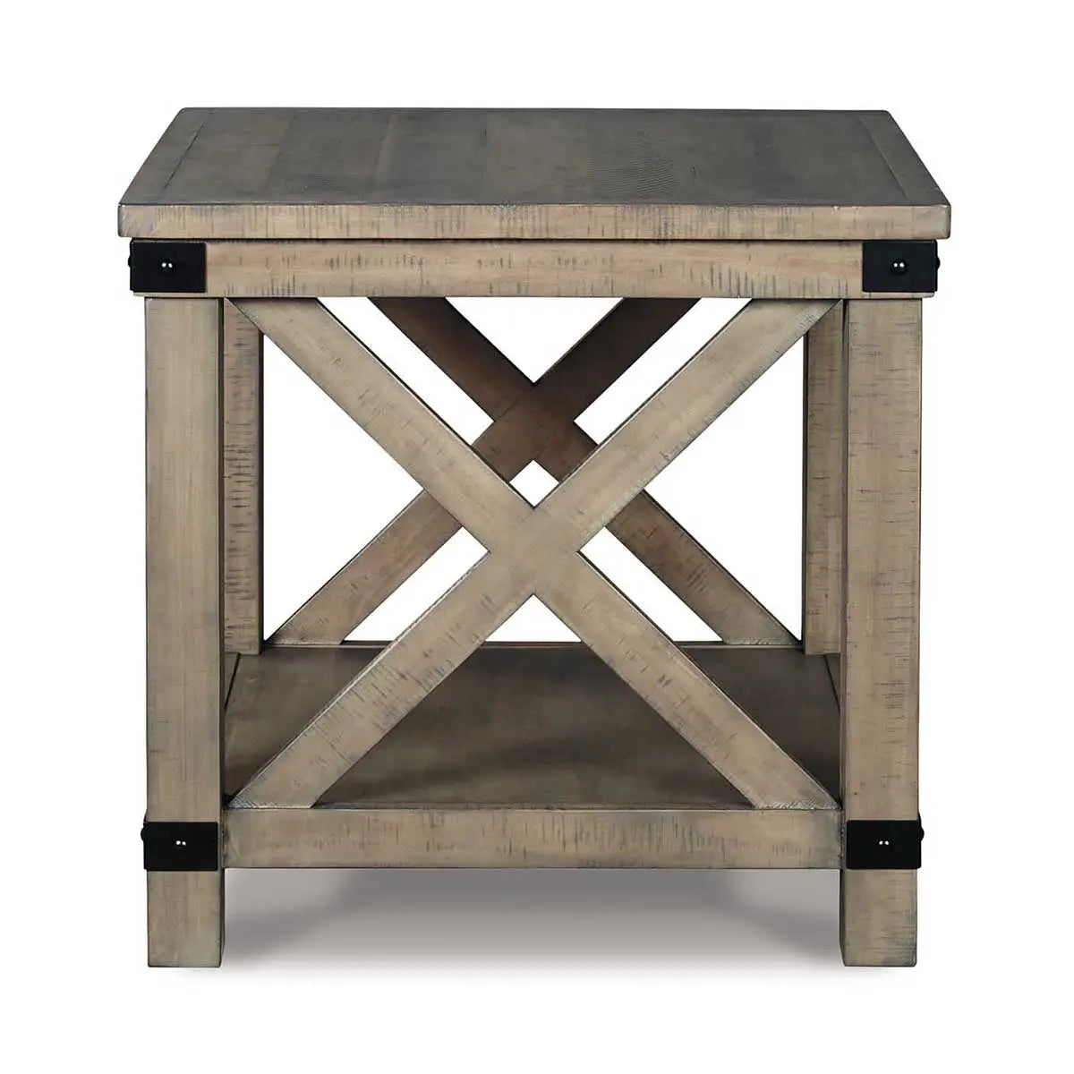 Aldwin Modern Rectangle End Table - Small Side Table for Living Room, Bedroom, Office - Sturdy Nightstand with Storage Shelf - Perfect for Coffee, Books & Decor