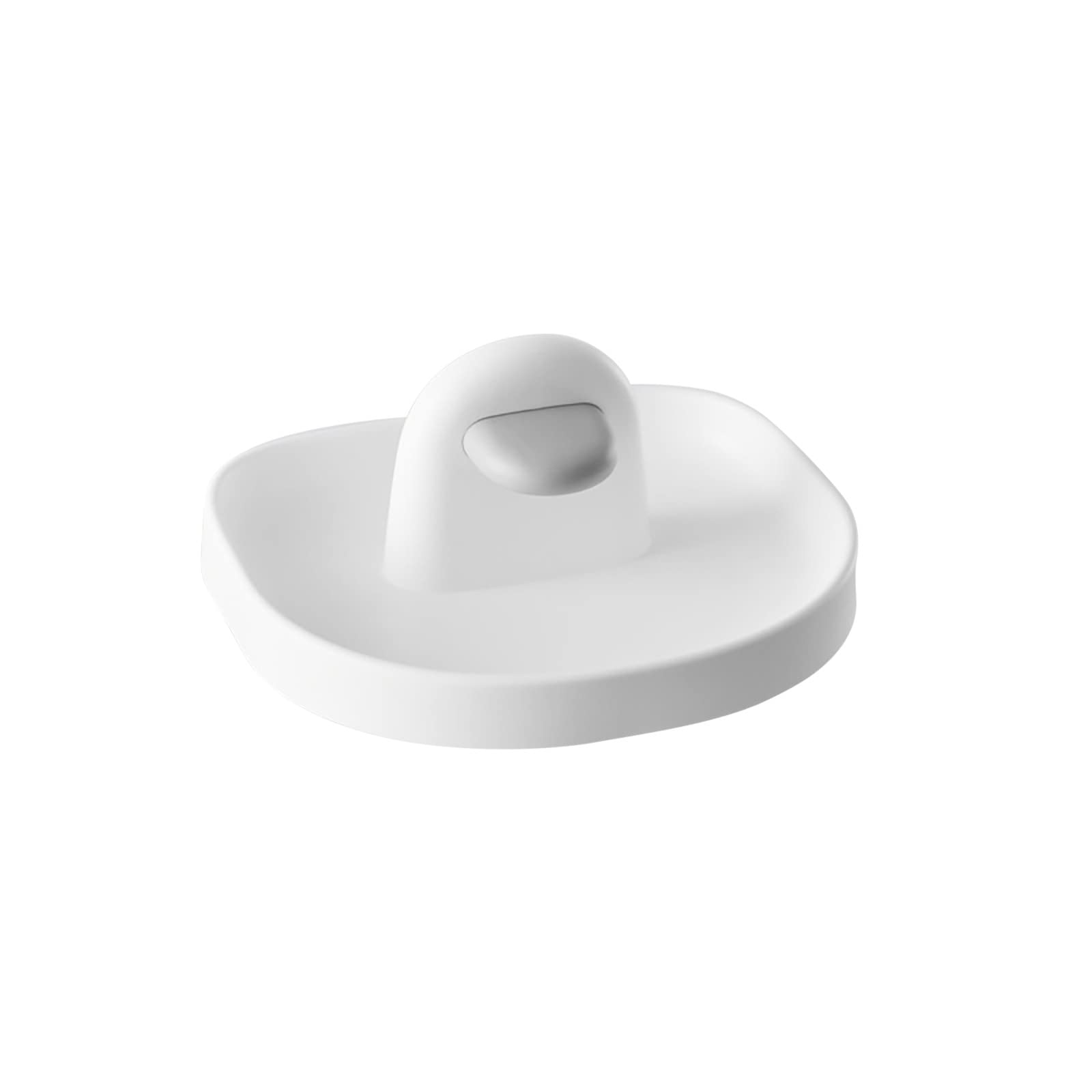 Non-Slip Heat-Resistant Spoon Rest with Drip Pad - White Kitchen Counter Organizer for Cooking Utensils | Perfect for Stovetop, Countertop & Dining Table Use