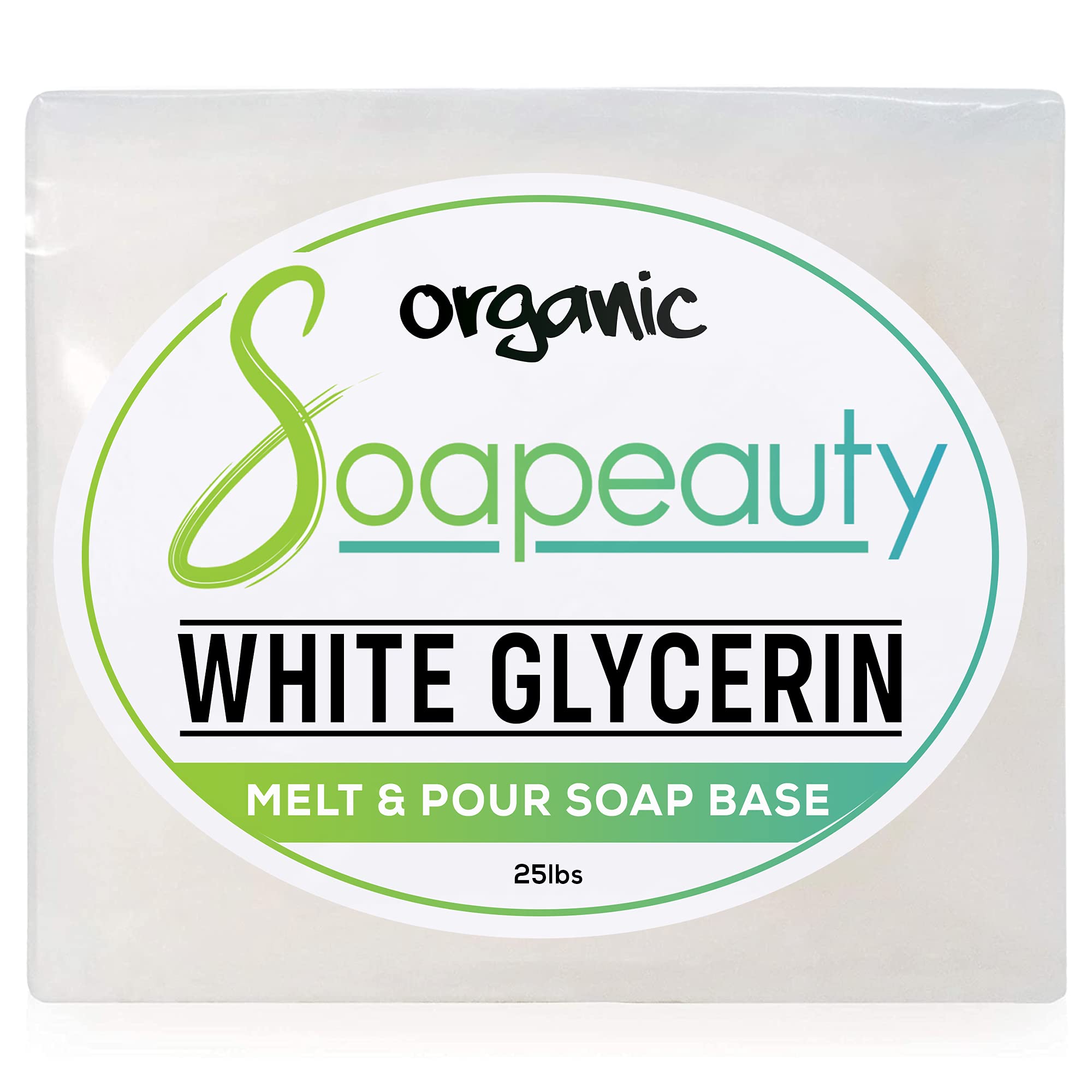 Natural Glycerin Melt and Pour Soap Base - 24 LBS | Detergent-Free, Moisturizing White Soap for Sensitive Skin & DIY Soap Making | Perfect for Handmade Soaps, Bath Bombs & Skincare Products