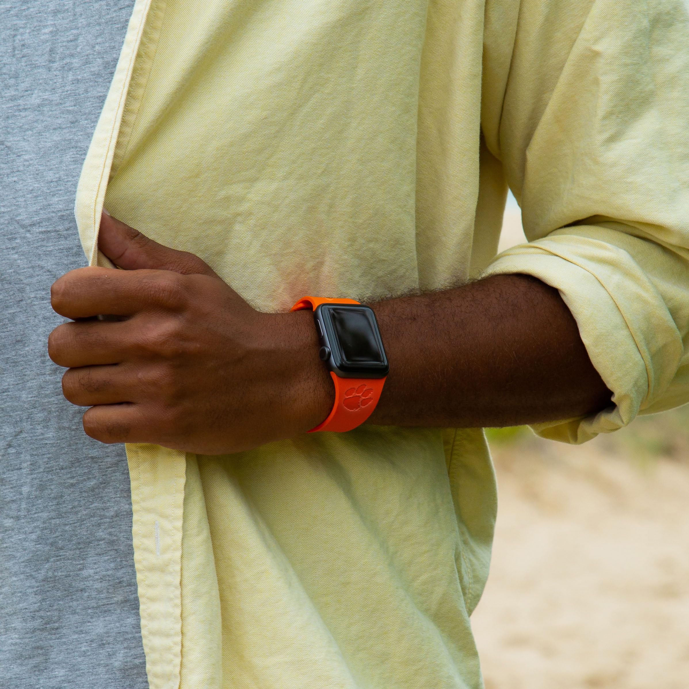 Clemson Tigers Engraved Silicone Affinity Bands - Compatible with Apple Watch & AirPods 3rd Gen - Perfect for Game Day, Workouts & Everyday Wear