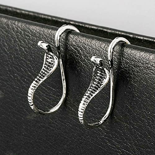 Ancient Gold & Silver Retro Egyptian Cobra Snake Drop Earrings for Women - Punk Jewelry Dangle Studs - Perfect for Costume Parties, Vintage Fashion & Boho Style Outfits