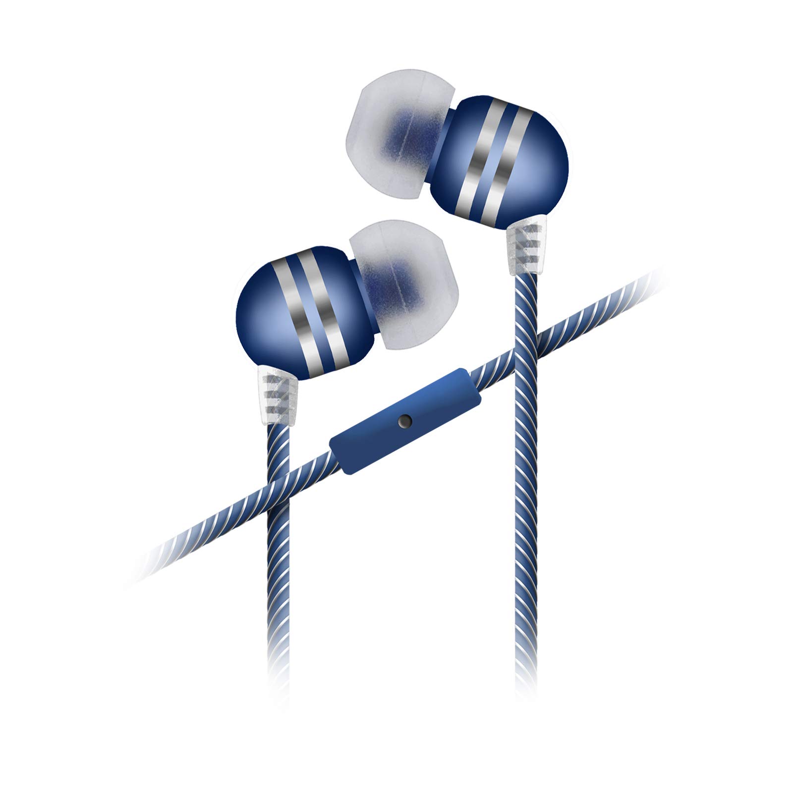 Sentry Industries HM282 Stingers Stereo Earbuds with Built-in Mic - Wireless Bluetooth Headphones, Noise Cancelling, HD Sound for Running, Gym, Workout & Travel (Blue)