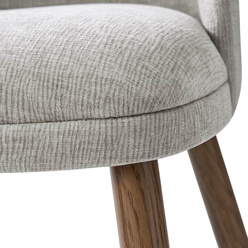 Zara Dining Chairs Set of 2/4/6 - Modern Curved Backrest with Natural Wood Legs & Plush Cushion - Perfect for Kitchen, Dining Room, or Breakfast Nook