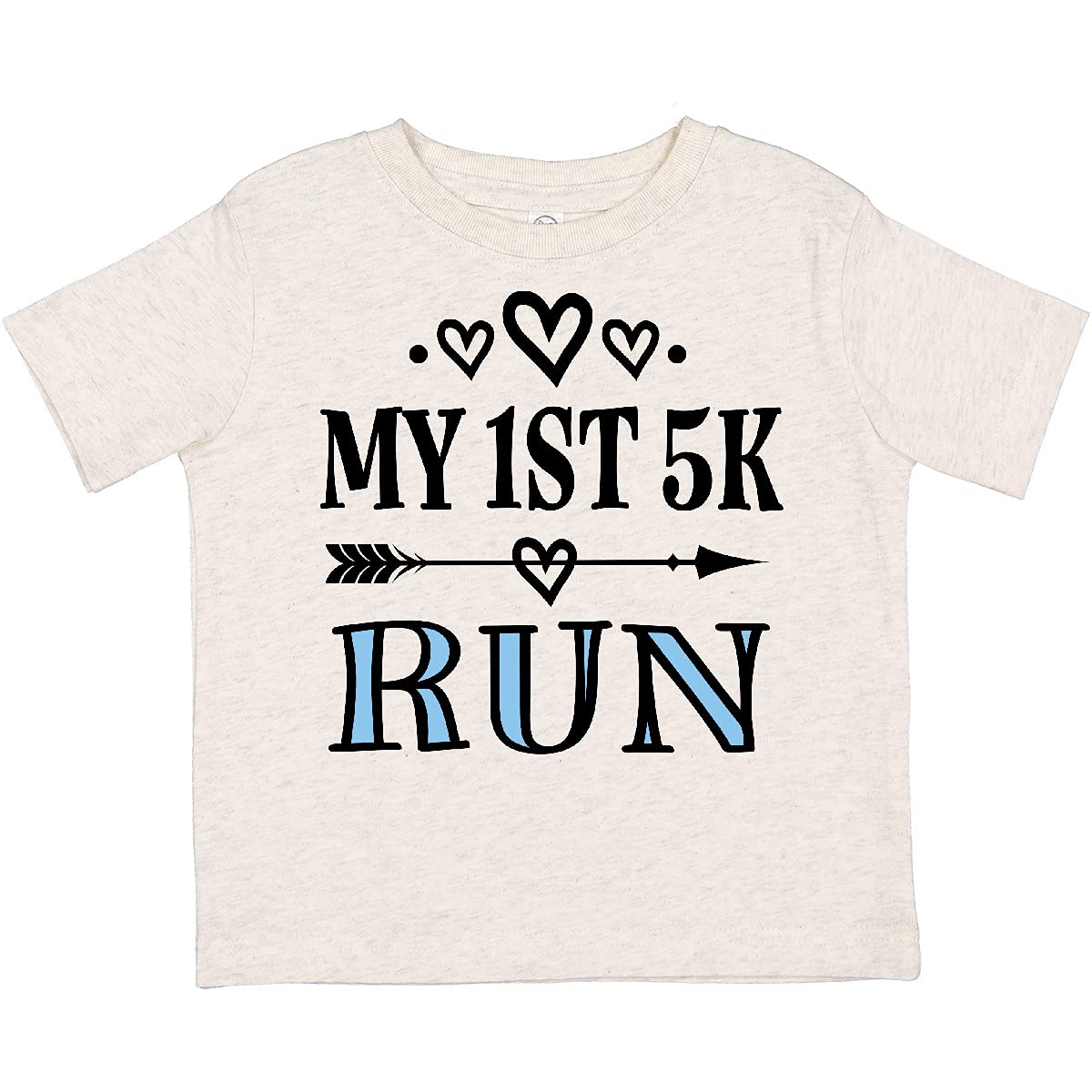 Inktastic 1st 5K Race Running Fitness Toddler T-Shirt - Cute Toddler Running Shirt for First 5K, Kids Marathon, Fun Run & Family Fitness Events