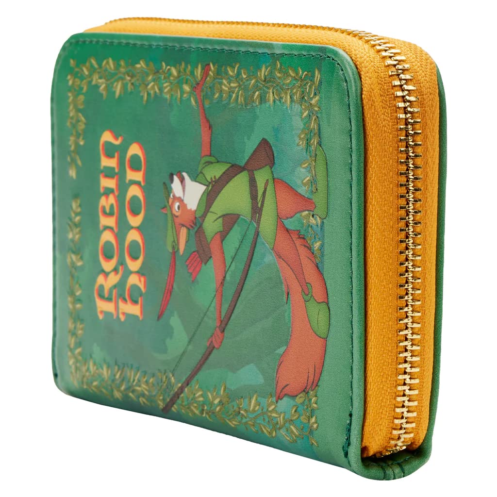Disney Robin Hood Book Zip Around Wallet by Loungefly - Stylish & Compact for Everyday Use, Travel, and Disney Fans Collection