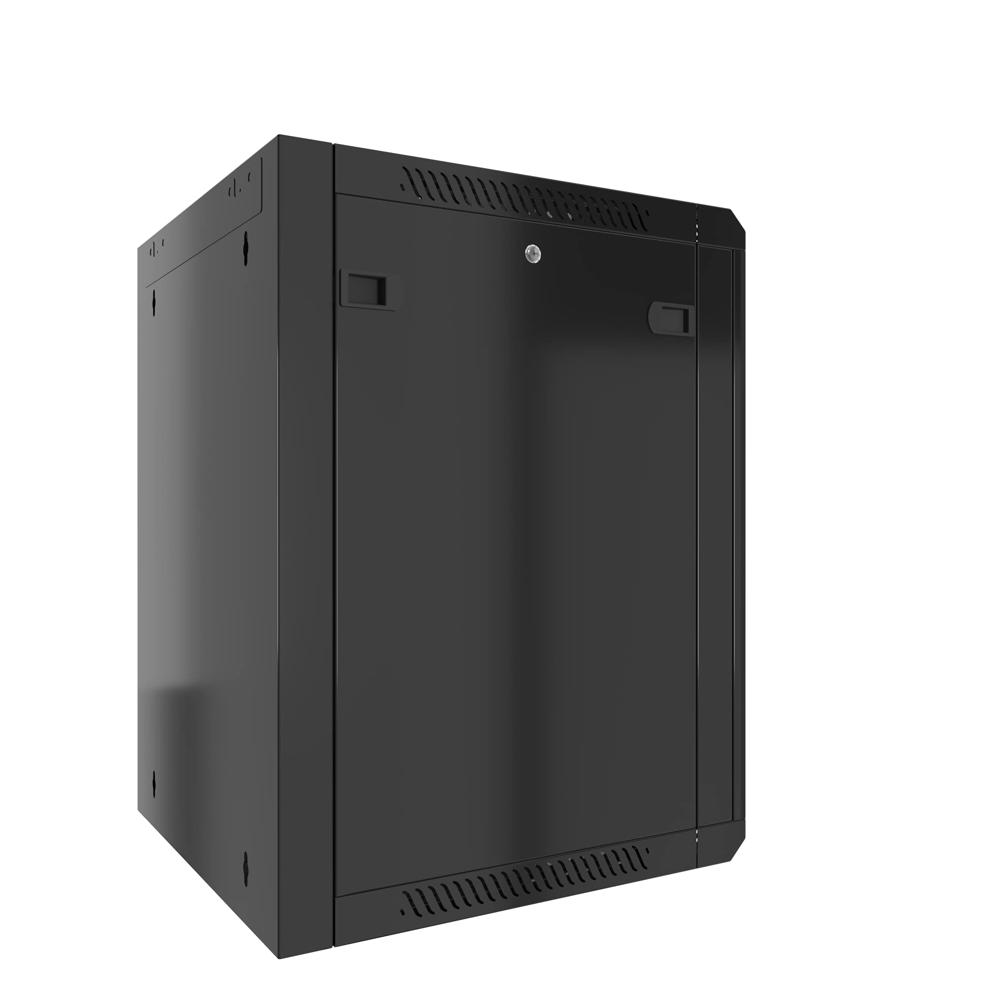 12U Wall Mount Server Rack Cabinet - 24-Inch Depth Locking Network Enclosure for Electronics, Security & AV Equipment | Secure Data Storage for Home Office, Server Rooms & IT Closets