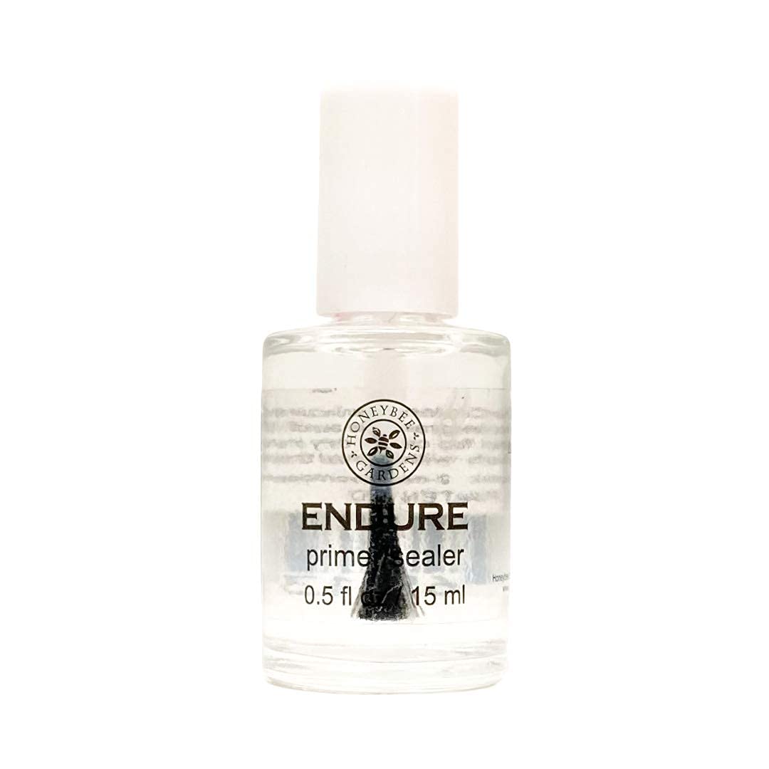 Honeybee Gardens WaterColors Nail Enamel & Endure Primer/Sealer Set - Fairy Dust (Light Iridescent Pink) | Vegan & Non-Toxic Nail Polish Kit for Manicures, Pedicures & Nail Art | Perfect for Weddings, Parties & Everyday Wear