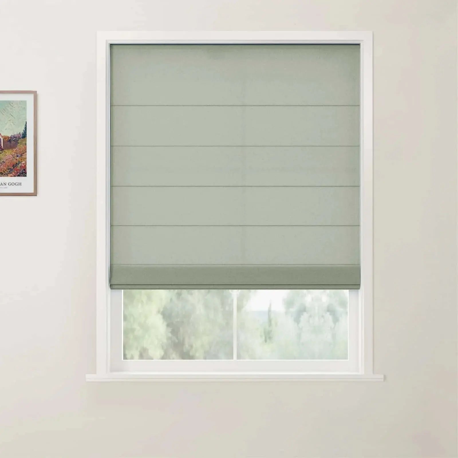 Custom Cordless Roman Shades for Windows - Blackout Back Slat Design for Privacy & Light Control - Perfect for Living Room, Bedroom, and Home Office