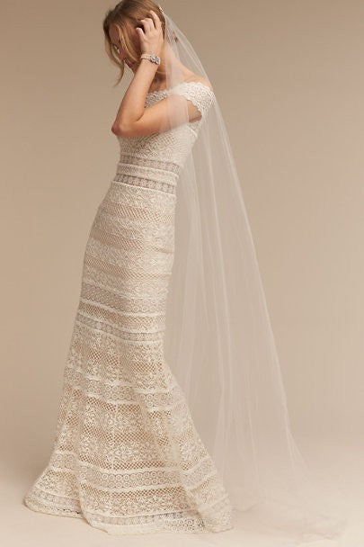 BHLDN Tadashi Shoji Eira Gown - Elegant Wedding Dress with Lace Details | Perfect for Bridal, Formal Events & Evening Galas