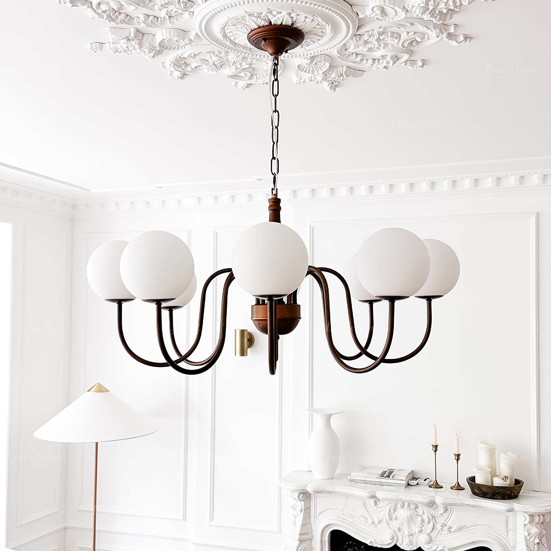 Stylish Grove Balls Chandelier - Modern Crystal Glass Pendant Light Fixture for Dining Room, Living Room & Bedroom Decor