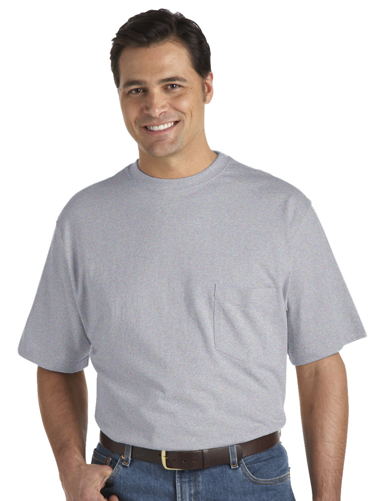 DXL Men's Big and Tall Sweat Resistant Pocket T-Shirt - Comfortable Cotton Tee for Casual Wear & Outdoor Activities