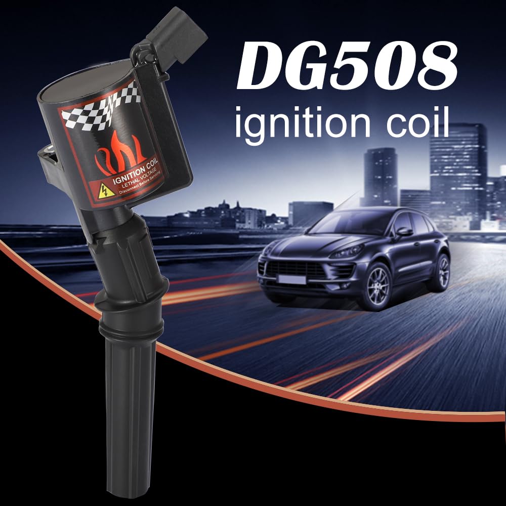 High-Performance Ignition Coil Pack Set of 8 - DG508 Compatible with Ford F-150 & Expedition 2004-2008 (V8 4.6L 5.4L) - Replaces C1454 C1417 FD503 - 15% More Energy Output - Perfect for Engine Tuning & Performance Upgrades
