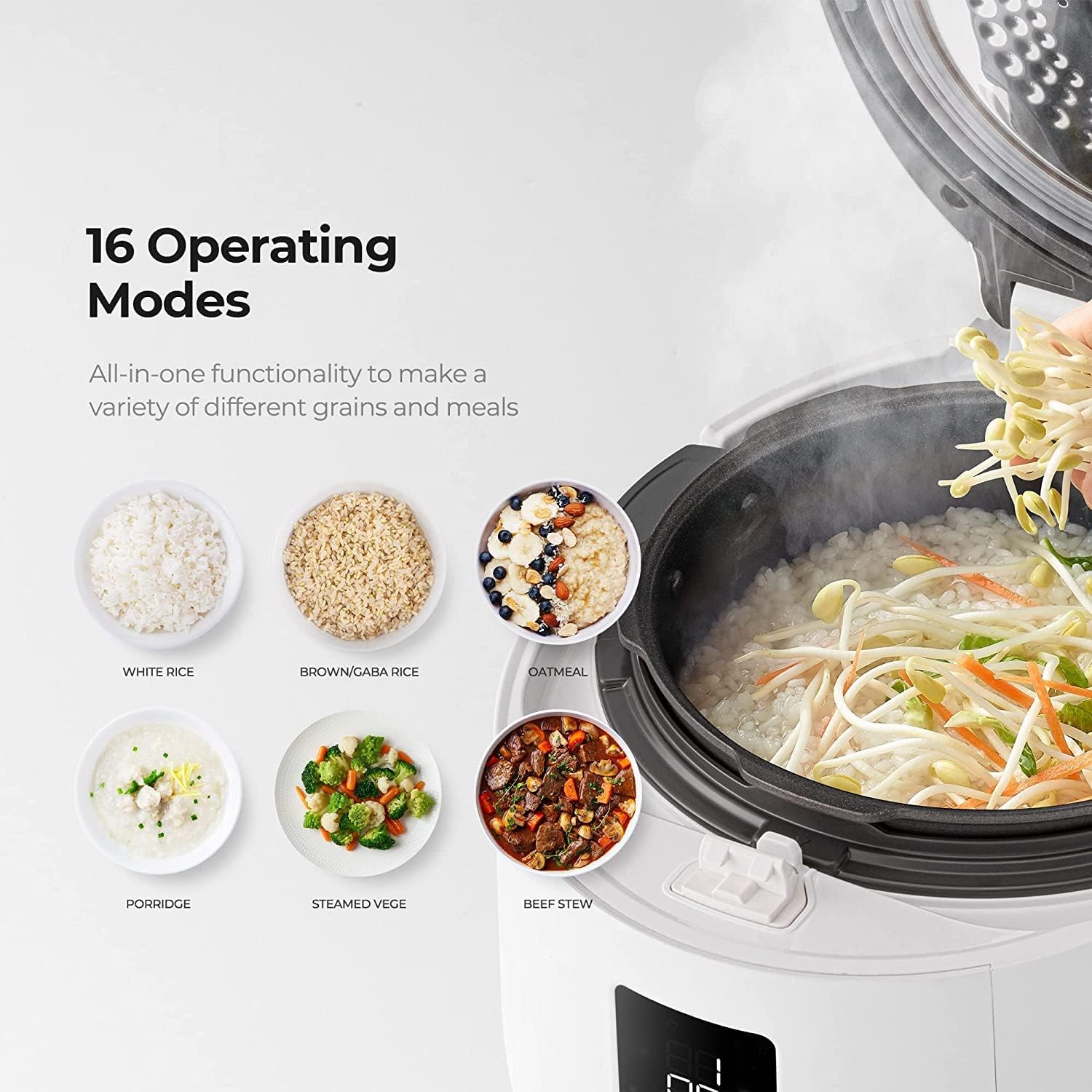 Refurbished HP CRP ST1009F 10-Cup Twin Pressure Rice Cooker - Grade B - Perfect for Family Meals & Meal Prep