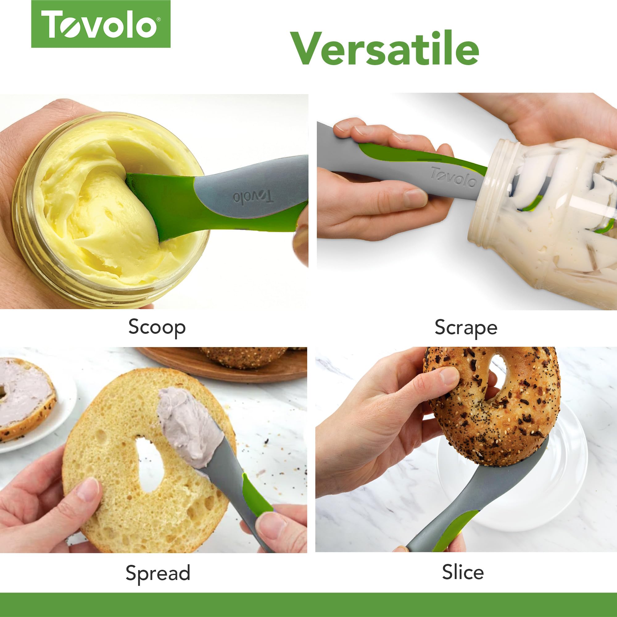 Tovolo Multi-Purpose Kitchen Tool for Scooping, Spreading, Slicing & Scraping - Perfect for Meal Prep, Baking & Cooking