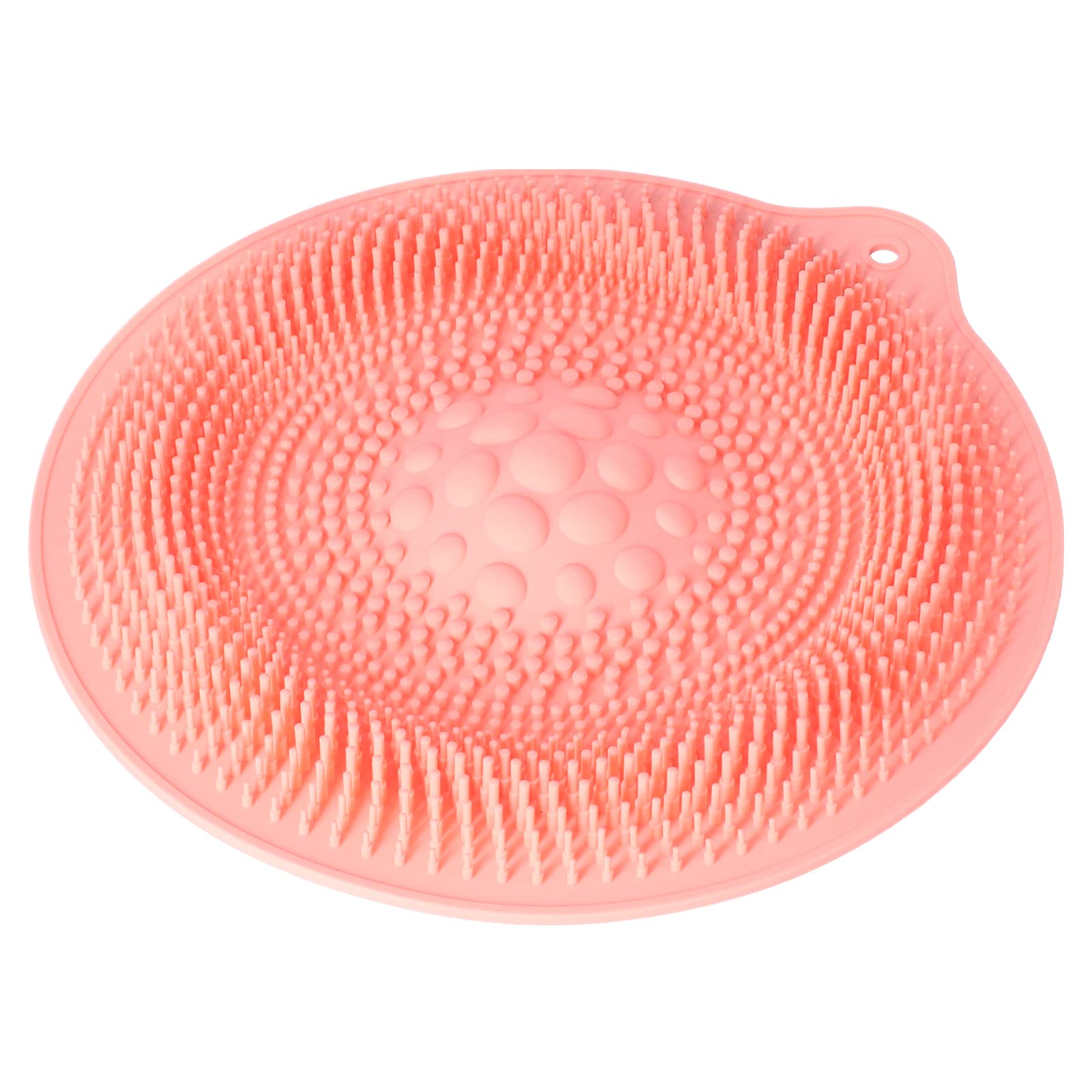 Non-Slip Pink Shower Foot Scrubber Mat for Exfoliation & Massage