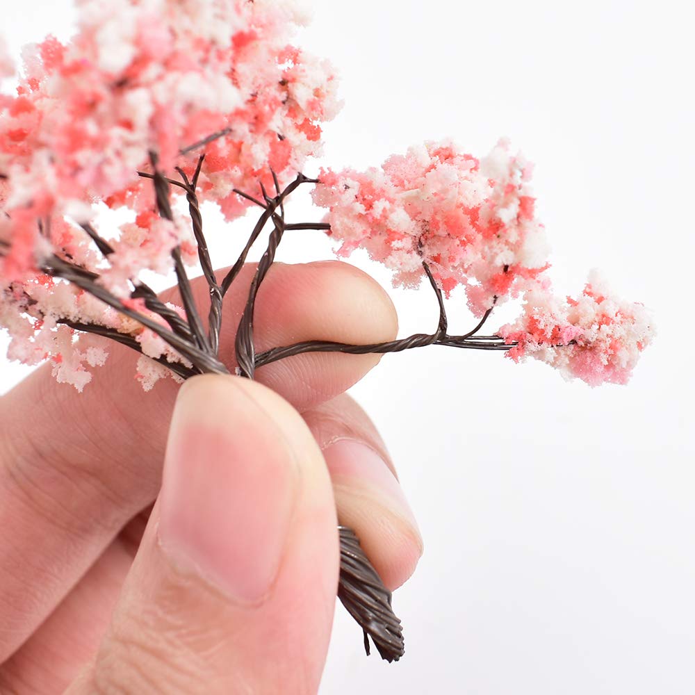 12 Pcs Miniature Fairy Garden Tree Plant Ornament - Mini Dollhouse Pots Decor, Moss Micro Landscape DIY Craft for Fairy Gardens, Terrariums & Home Decor