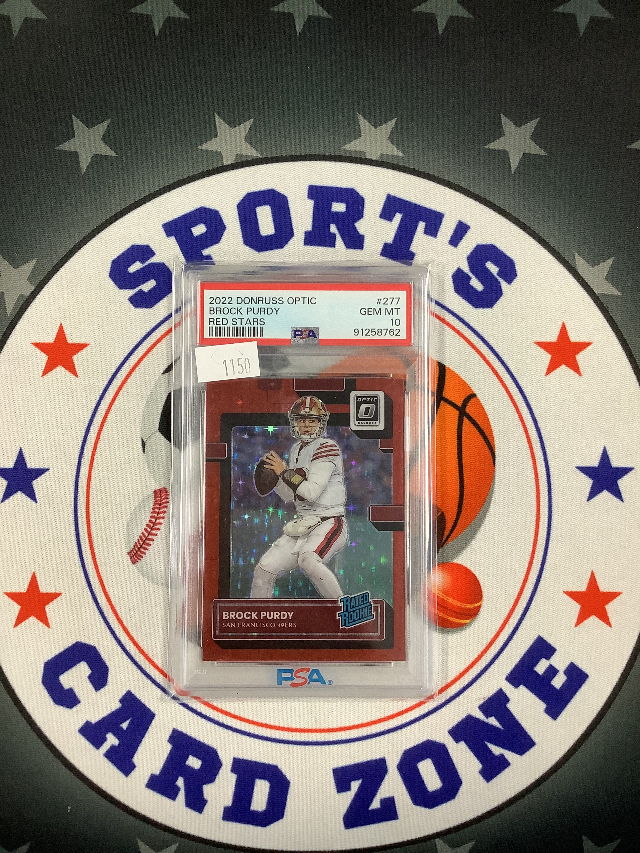 2022 Donruss Optic Brock Purdy Red Stars PSA 10 Graded Football Card - Perfect for Collectors, Investors & Fantasy Sports Fans