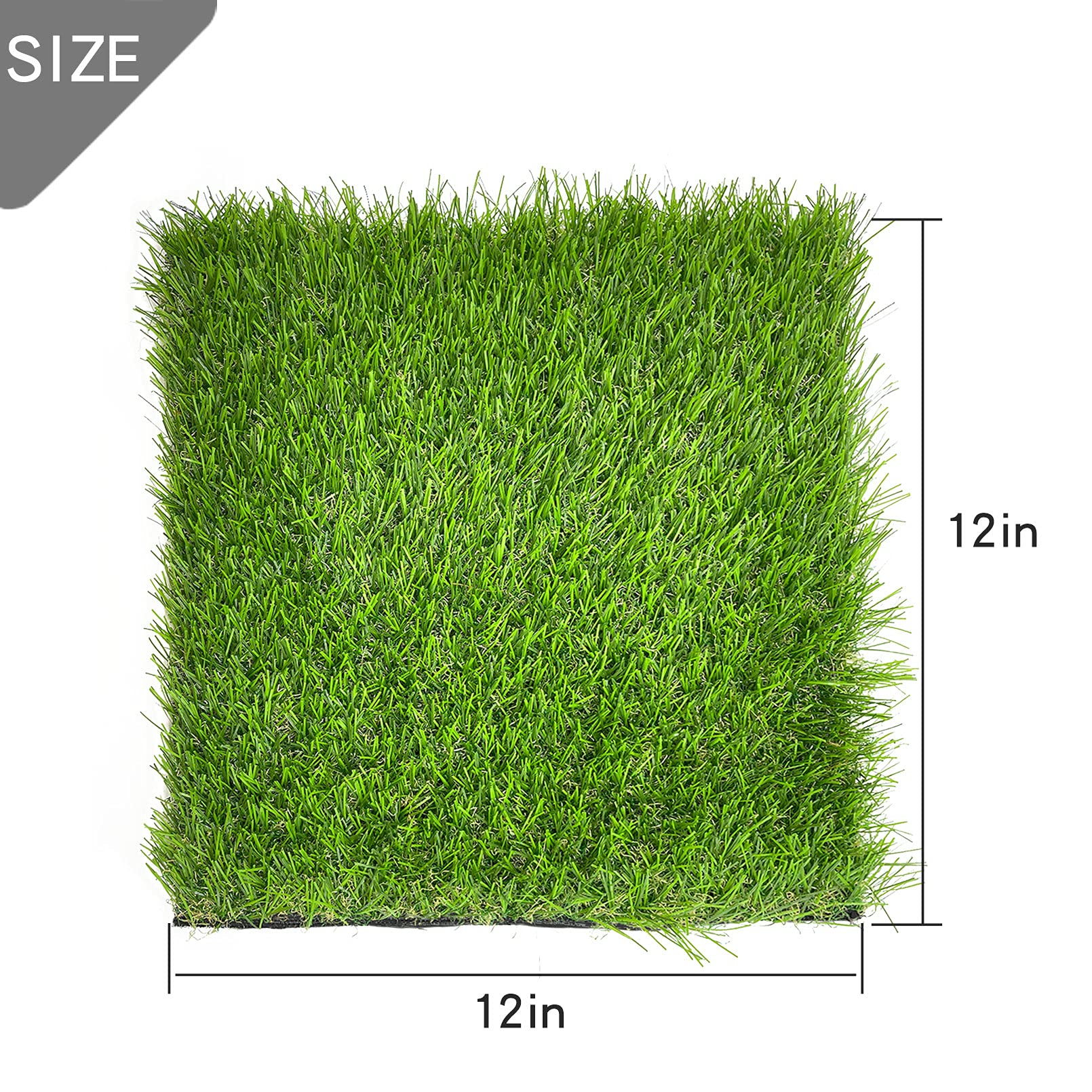 PINVNBY Washable Chicken Nesting Box Pads - 6 Pack Reusable Hen Nest Bedding with Artificial Grass Mat - 12x12x0.78 Inch Synthetic Turf for Chicken Coop, Garden, Lawn - Indoor/Outdoor Use - Perfect for Poultry Comfort & Easy Cleaning